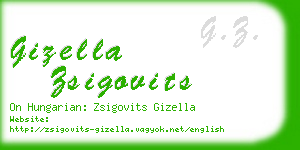 gizella zsigovits business card